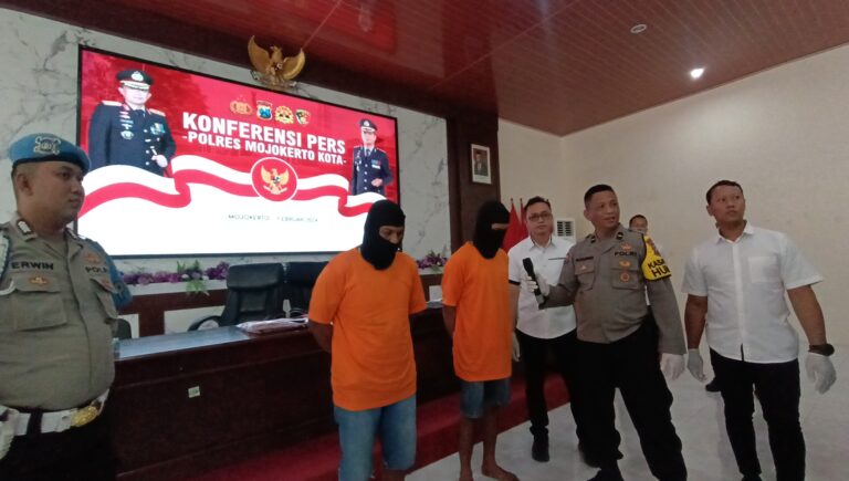 Polresta Mojokerto Menggelar Press Release Kasus Pencabulan atau Persetubuhan Anak Dibawah Umur, Kini Korban Hamil