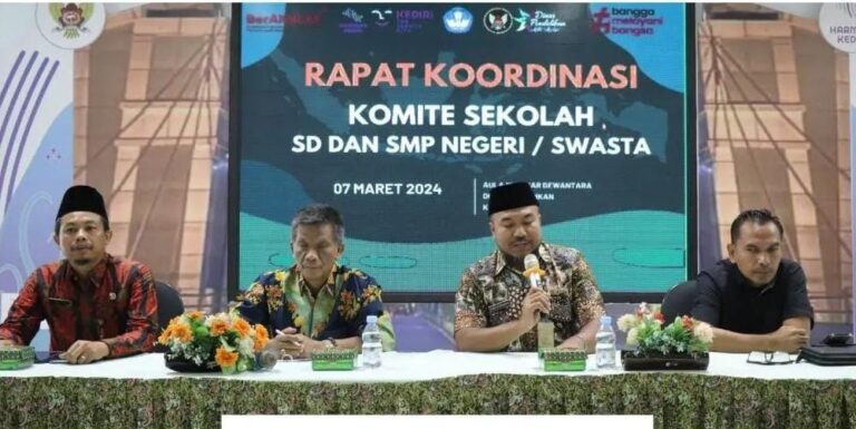 Dinas Pendidikan Kota Kediri Gelar Rakor Komite SD dan SMP Negeri/Swasta