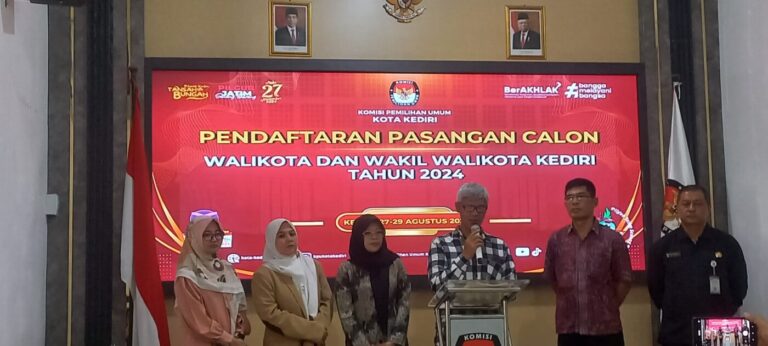 KPU Kota Kediri Umumkan Pendaftar Calon Walikota Dan Wakil Walikota Tahun 2024-2029