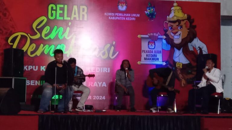 KPU Kabupaten Kediri Gandeng Seniman Lokal untuk Suarakan Gelaran Pemilu Pilkada 27 November 2024