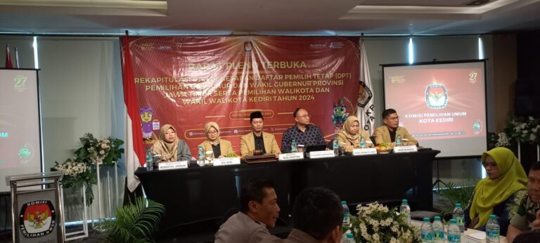 KPU Kota Kediri Gelar Rapat Pleno Penetapan Daftar Pemilih Tetap (DPT) Jumlah Mencapai 222.265