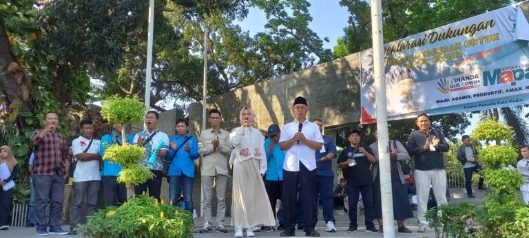 Gelar Deklarasi, Koalisi Pemuda Kota Kediri Dukung Vinanda dan Gus Qowim