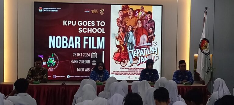 Goes To School KPU Kota Kediri Gelar Nobar Film Tepatilah Janji, untuk Pilkada Serentak 2024