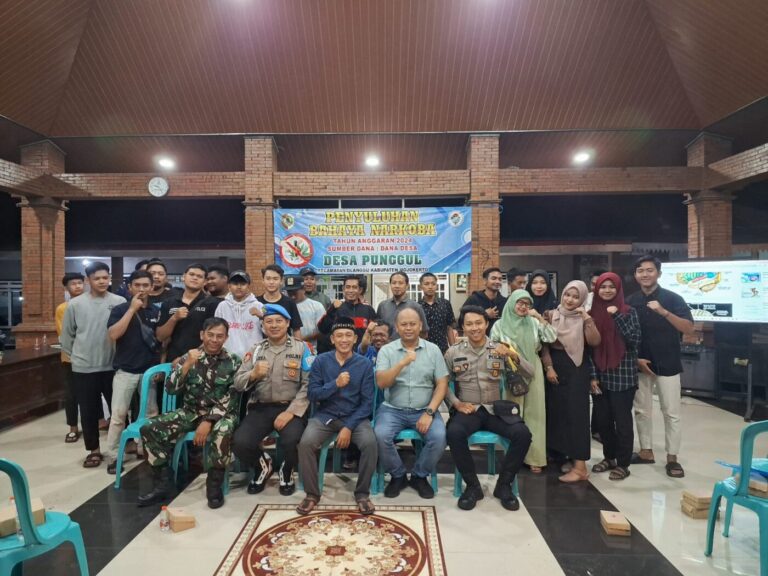 Satresnarkoba Polres Mojokerto Adakan Penyuluhan Bahaya Narkoba di Desa Punggul