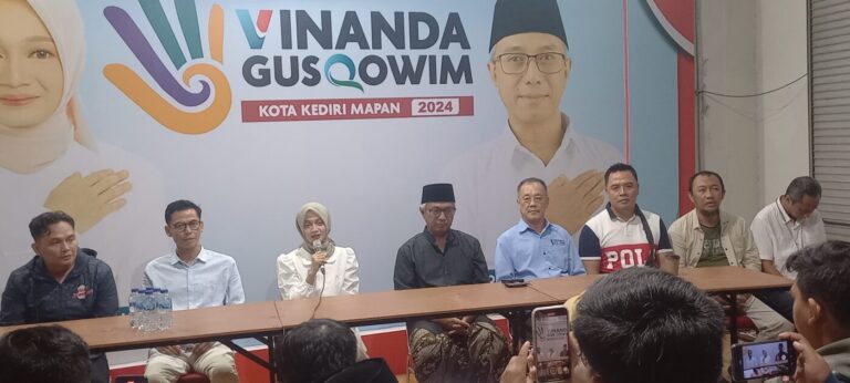Unggul 57 Persen, Vinanda – Gus Qowim Ajak Warga Bangun Kota Kediri