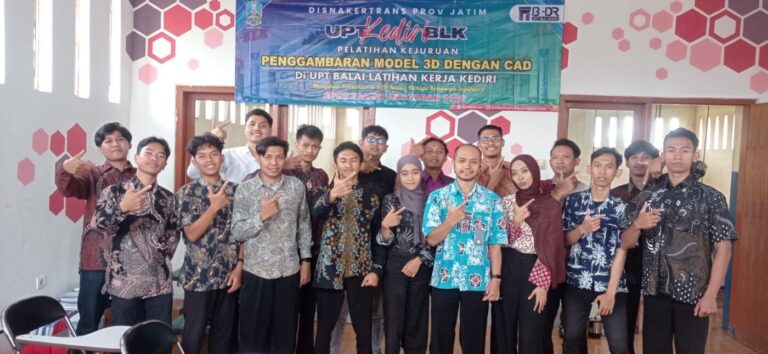 BLK Kediri Gelar Pelatihan Kejuruan Penggambaran 3D dengan CAD Angkatan I Tahun 2026
