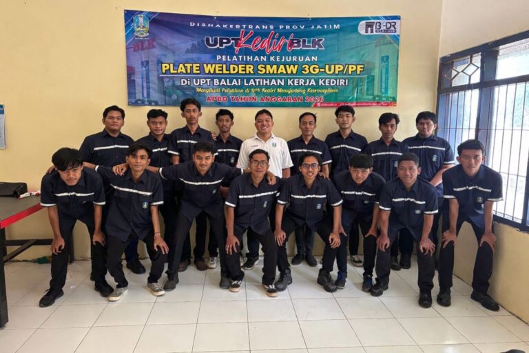 BLK Kediri Gelar Pelatihan Kejuruan Plate Welder SMAW 3G-UP PF  Angkatan I Tahun 2026